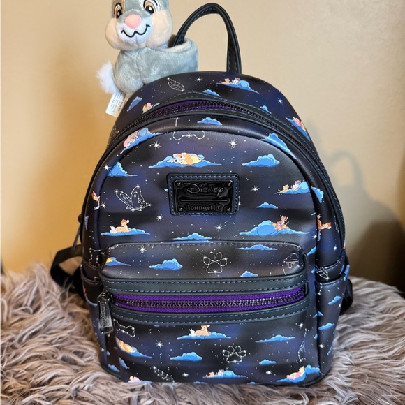 Loungefly Other - Loungefly Backpack - classic clouds Black with Blue and White Accents